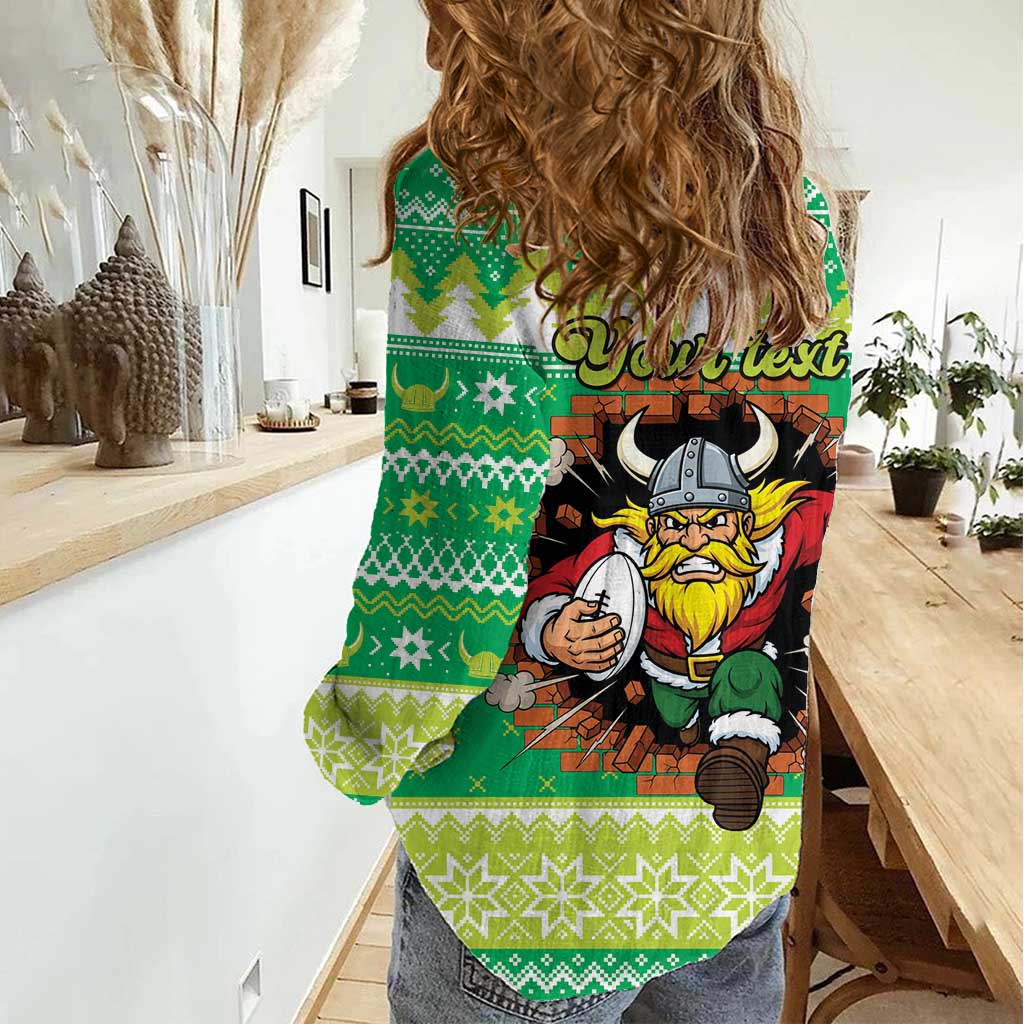 Santa Raiders Personalized Women Casual Shirt Christmas Rugby League Spirit - Aussie Hoodie