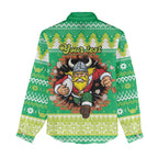 Santa Raiders Personalized Women Casual Shirt Christmas Rugby League Spirit - Aussie Hoodie