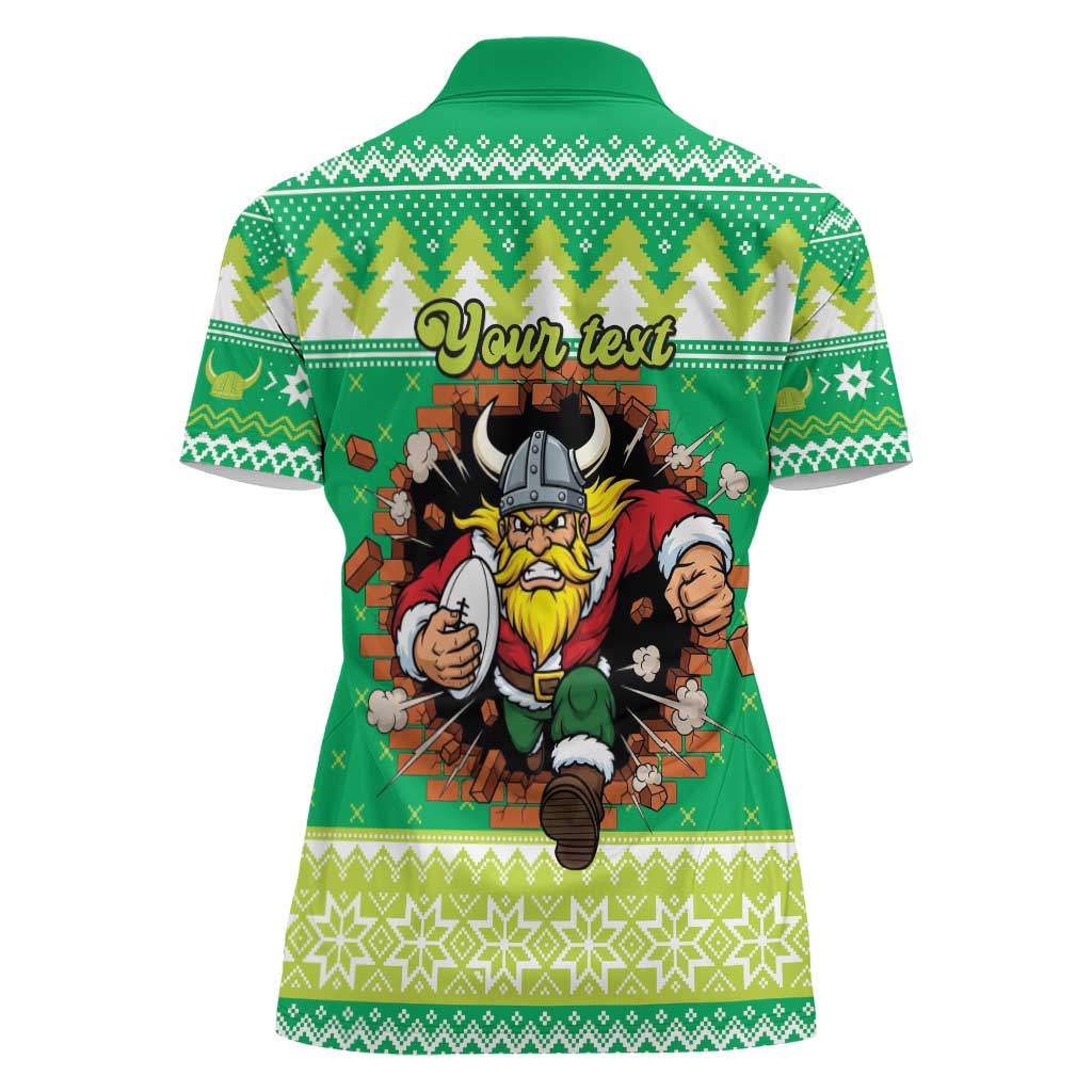 Santa Raiders Personalized Women Polo Shirt Christmas Rugby League Spirit - Aussie Hoodie