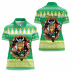 Santa Raiders Personalized Women Polo Shirt Christmas Rugby League Spirit - Aussie Hoodie