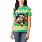 Santa Raiders Personalized Women Polo Shirt Christmas Rugby League Spirit - Aussie Hoodie