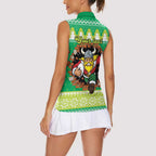 Santa Raiders Personalized Women Sleeveless Polo Shirt Christmas Rugby League Spirit - Aussie Hoodie
