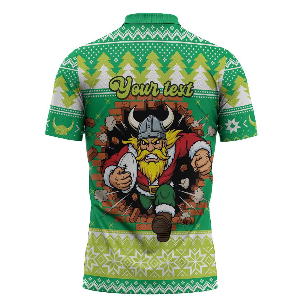 Santa Raiders Personalized Zipper Polo Shirt Christmas Rugby League Spirit - Aussie Hoodie