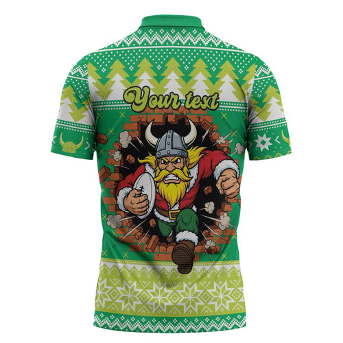Santa Raiders Personalized Zipper Polo Shirt Christmas Rugby League Spirit - Aussie Hoodie
