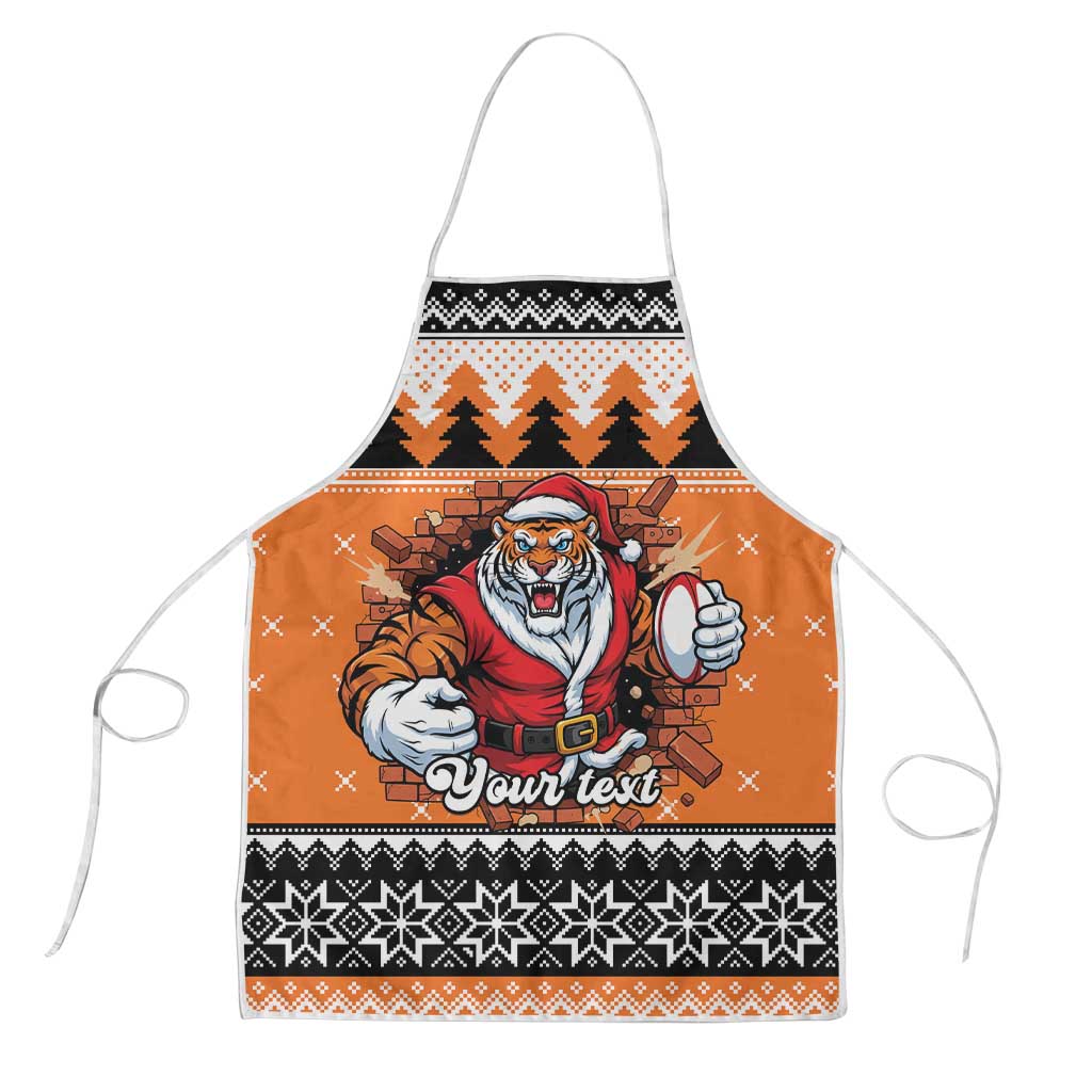 Santa Tiger Roar Personalized Apron Christmas Rugby League Spirit - Aussie Hoodie