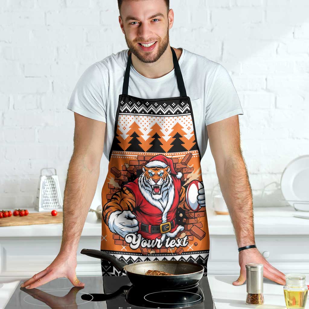 Santa Tiger Roar Personalized Apron Christmas Rugby League Spirit - Aussie Hoodie