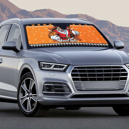 Santa Tiger Roar Personalized Auto Sun Shade Christmas Rugby League Spirit - Aussie Hoodie