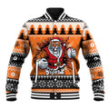 Santa Tiger Roar Personalized Baseball Jacket Christmas Rugby League Spirit - Aussie Hoodie