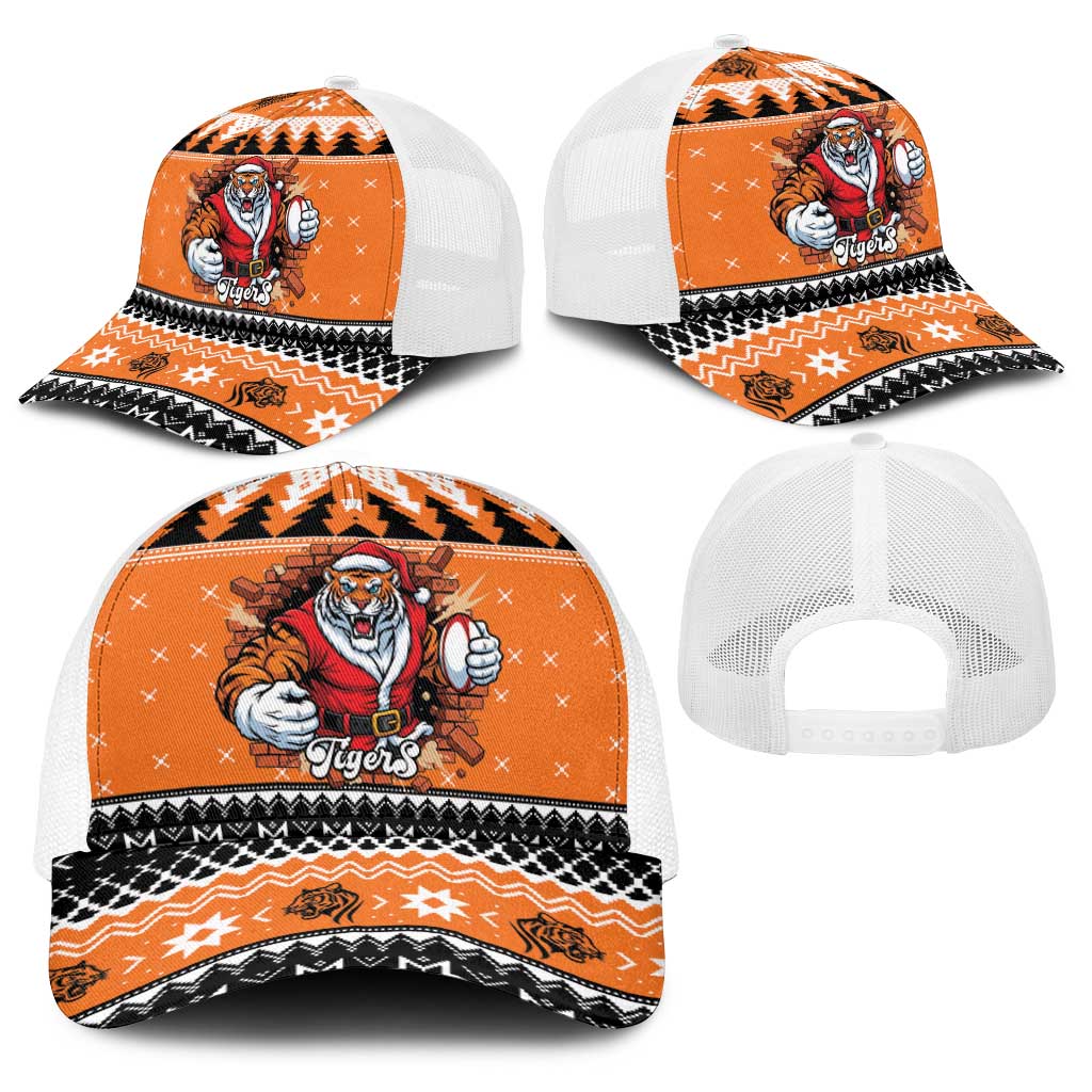 Santa Tiger Roar Baseball Net Cap Christmas Rugby League Spirit - Aussie Hoodie