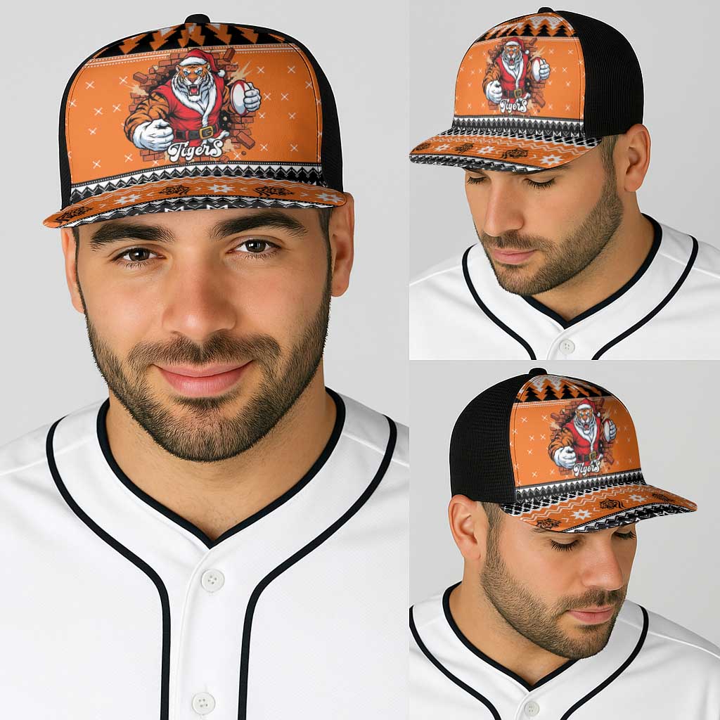 Santa Tiger Roar Baseball Net Cap Christmas Rugby League Spirit - Aussie Hoodie