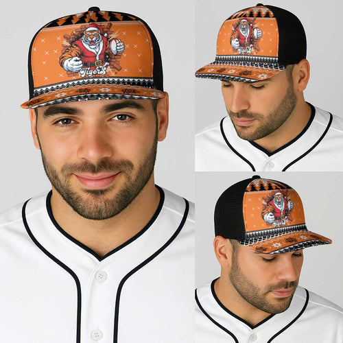 Santa Tiger Roar Baseball Net Cap Christmas Rugby League Spirit - Aussie Hoodie