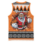 Santa Tiger Roar Personalized Basketball Jersey Christmas Rugby League Spirit - Aussie Hoodie