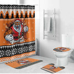 Santa Tiger Roar Personalized Bathroom Set Christmas Rugby League Spirit - Aussie Hoodie