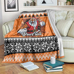 Santa Tiger Roar Personalized Blanket Christmas Rugby League Spirit - Aussie Hoodie