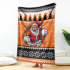 Santa Tiger Roar Personalized Blanket Christmas Rugby League Spirit - Aussie Hoodie
