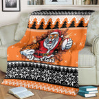 Santa Tiger Roar Personalized Blanket Christmas Rugby League Spirit - Aussie Hoodie