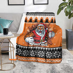 Santa Tiger Roar Personalized Blanket Christmas Rugby League Spirit - Aussie Hoodie
