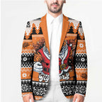 Santa Tiger Roar Personalized Blazer Christmas Rugby League Spirit - Aussie Hoodie