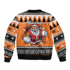 Santa Tiger Roar Personalized Bomber Jacket Christmas Rugby League Spirit - Aussie Hoodie
