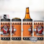 Santa Tiger Roar Personalized 4 in 1 Can Cooler Tumbler Christmas Rugby League Spirit - Aussie Hoodie