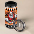 Santa Tiger Roar Personalized 4 in 1 Can Cooler Tumbler Christmas Rugby League Spirit - Aussie Hoodie