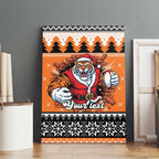 Santa Tiger Roar Personalized Canvas Wall Art Christmas Rugby League Spirit - Aussie Hoodie
