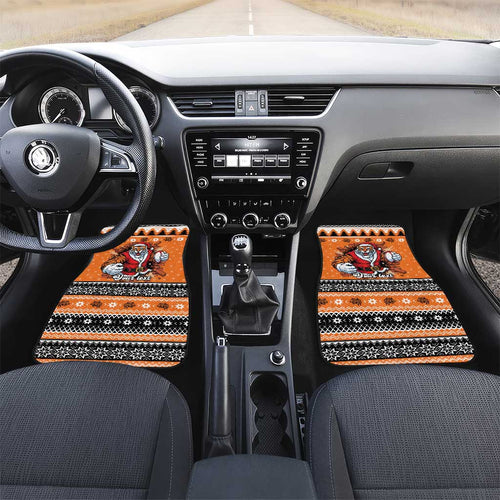 Santa Tiger Roar Personalized Car Mats Christmas Rugby League Spirit - Aussie Hoodie