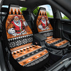 Santa Tiger Roar Personalized Car Seat Cover Christmas Rugby League Spirit - Aussie Hoodie