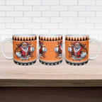 Santa Tiger Roar Personalized Ceramic Mug Christmas Rugby League Spirit - Aussie Hoodie