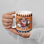 Santa Tiger Roar Personalized Ceramic Mug Christmas Rugby League Spirit - Aussie Hoodie