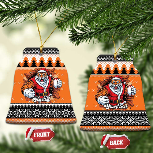 Santa Tiger Roar Personalized Ceramic Ornament Christmas Rugby League Spirit - Aussie Hoodie