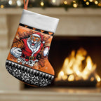 Santa Tiger Roar Personalized Christmas Stocking Christmas Rugby League Spirit - Aussie Hoodie