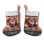 Santa Tiger Roar Personalized Christmas Stocking Christmas Rugby League Spirit - Aussie Hoodie