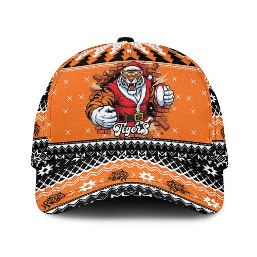 Santa Tiger Roar Classic Cap Christmas Rugby League Spirit - Aussie Hoodie