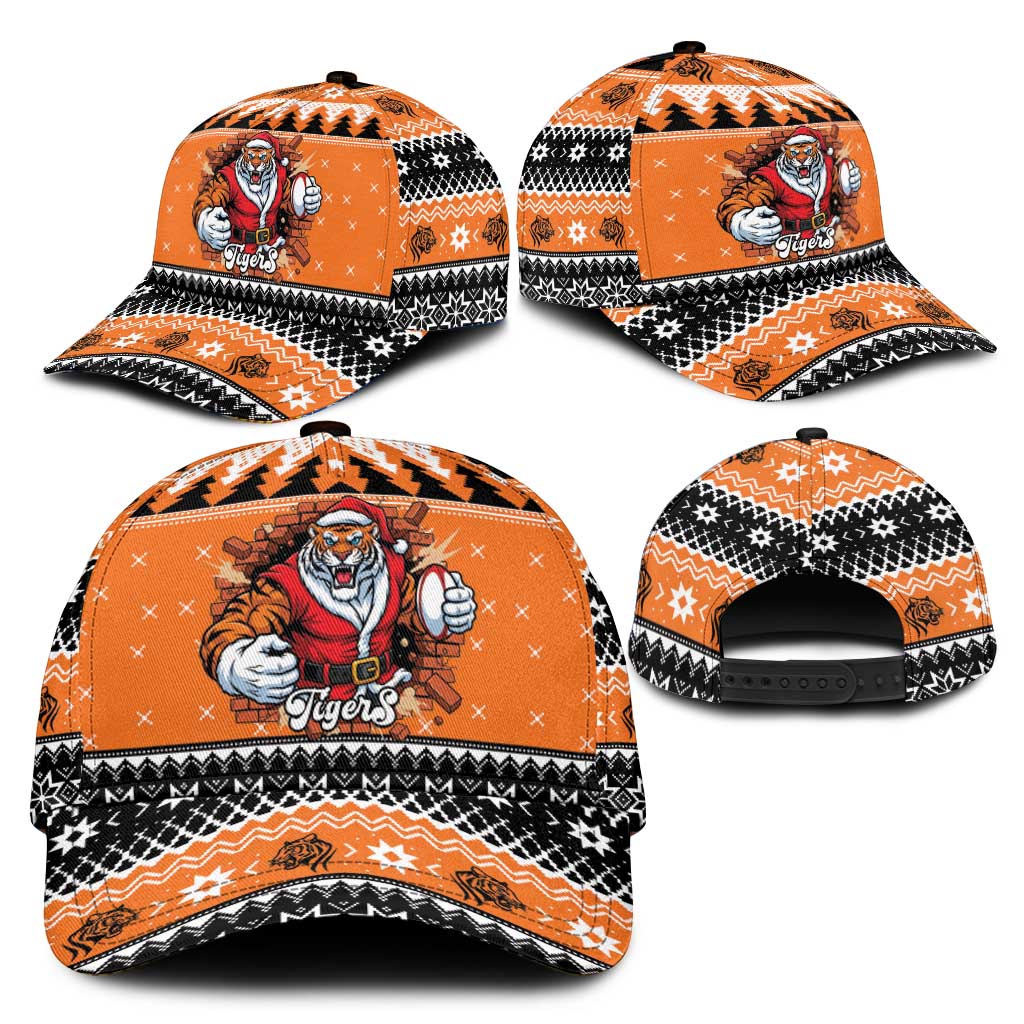 Santa Tiger Roar Classic Cap Christmas Rugby League Spirit - Aussie Hoodie