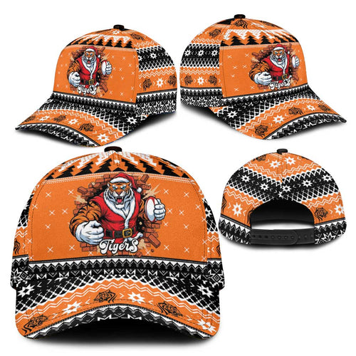 Santa Tiger Roar Classic Cap Christmas Rugby League Spirit - Aussie Hoodie