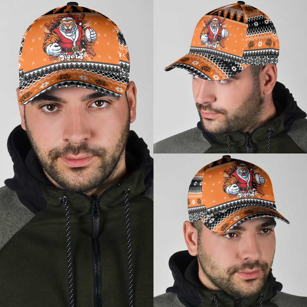 Santa Tiger Roar Classic Cap Christmas Rugby League Spirit - Aussie Hoodie