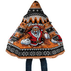 Santa Tiger Roar Personalized Cloak Christmas Rugby League Spirit - Aussie Hoodie