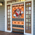 Santa Tiger Roar Personalized Door Cover Christmas Rugby League Spirit - Aussie Hoodie