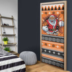 Santa Tiger Roar Personalized Door Cover Christmas Rugby League Spirit - Aussie Hoodie
