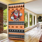 Santa Tiger Roar Personalized Door Cover Christmas Rugby League Spirit - Aussie Hoodie