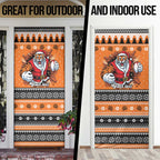 Santa Tiger Roar Personalized Door Cover Christmas Rugby League Spirit - Aussie Hoodie