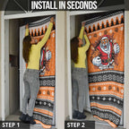 Santa Tiger Roar Personalized Door Cover Christmas Rugby League Spirit - Aussie Hoodie