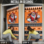 Santa Tiger Roar Personalized Door Cover Christmas Rugby League Spirit - Aussie Hoodie