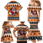 Santa Tiger Roar Personalized Family Matching Mermaid Dress and Hawaiian Shirt Christmas Rugby League Spirit - Aussie Hoodie