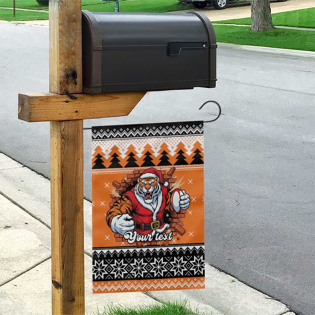 Santa Tiger Roar Personalized Garden Flag Christmas Rugby League Spirit - Aussie Hoodie