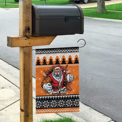 Santa Tiger Roar Personalized Garden Flag Christmas Rugby League Spirit - Aussie Hoodie