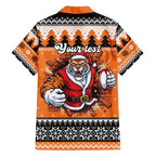 Santa Tiger Roar Personalized Hawaiian Shirt Christmas Rugby League Spirit - Aussie Hoodie