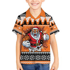 Santa Tiger Roar Personalized Hawaiian Shirt Christmas Rugby League Spirit - Aussie Hoodie