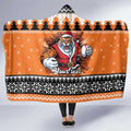Santa Tiger Roar Personalized Hooded Blanket Christmas Rugby League Spirit - Aussie Hoodie